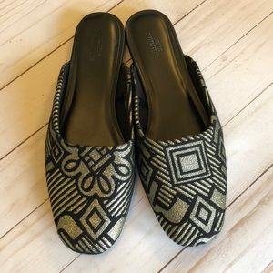 Gold & Black Urban Outfitter Mules - 8